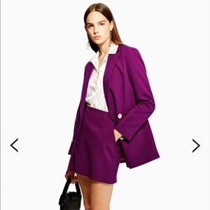 Topshop Purple Suit Pelmet Skirt